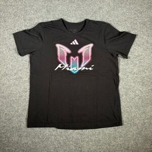 Adidas Messi Inter Miami T-Shirt Mens Large Black Graphic Tee